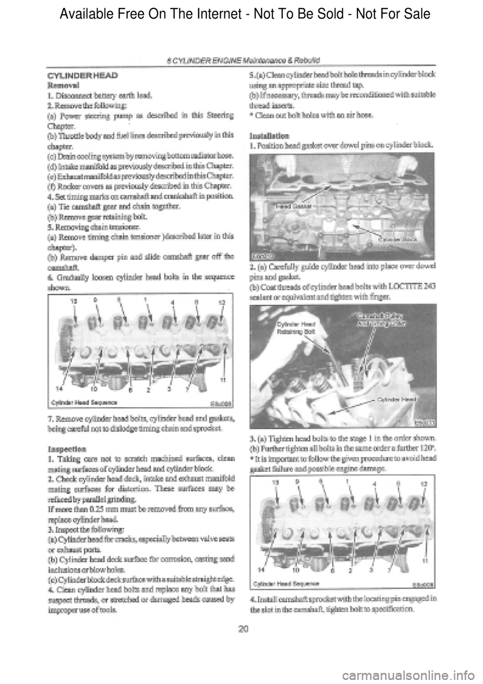 FORD FALCON 1998  Workshop Manual  Available Free On The Internet - Not To Be Sold - Not For Sale    