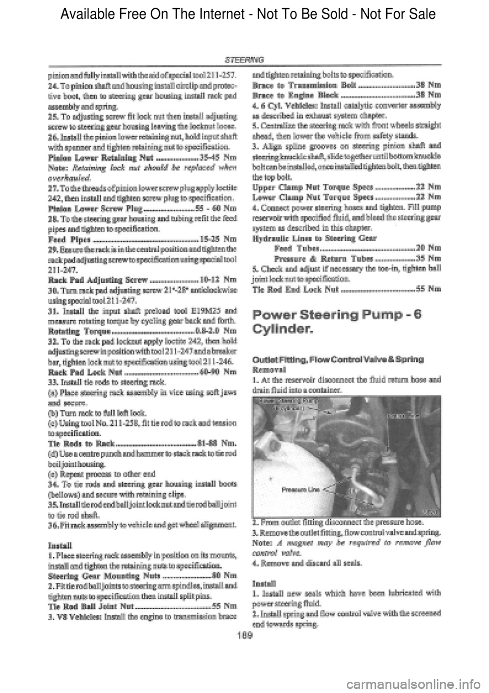 FORD FALCON 1998  Workshop Manual  Available Free On The Internet - Not To Be Sold - Not For Sale    