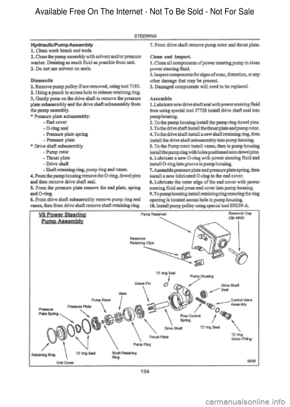 FORD FALCON 1998  Workshop Manual  Available Free On The Internet - Not To Be Sold - Not For Sale    