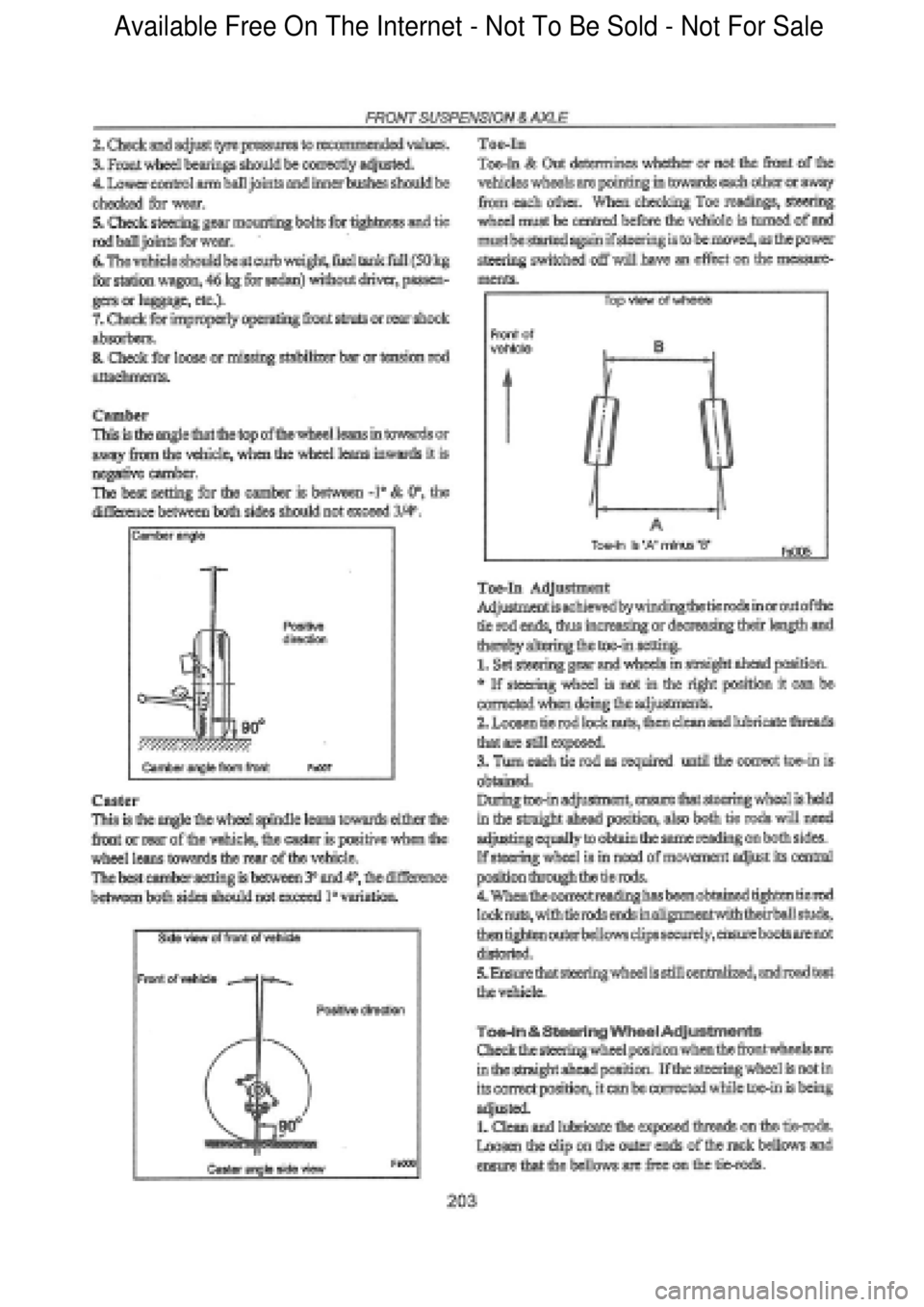 FORD FALCON 1998  Workshop Manual  Available Free On The Internet - Not To Be Sold - Not For Sale    