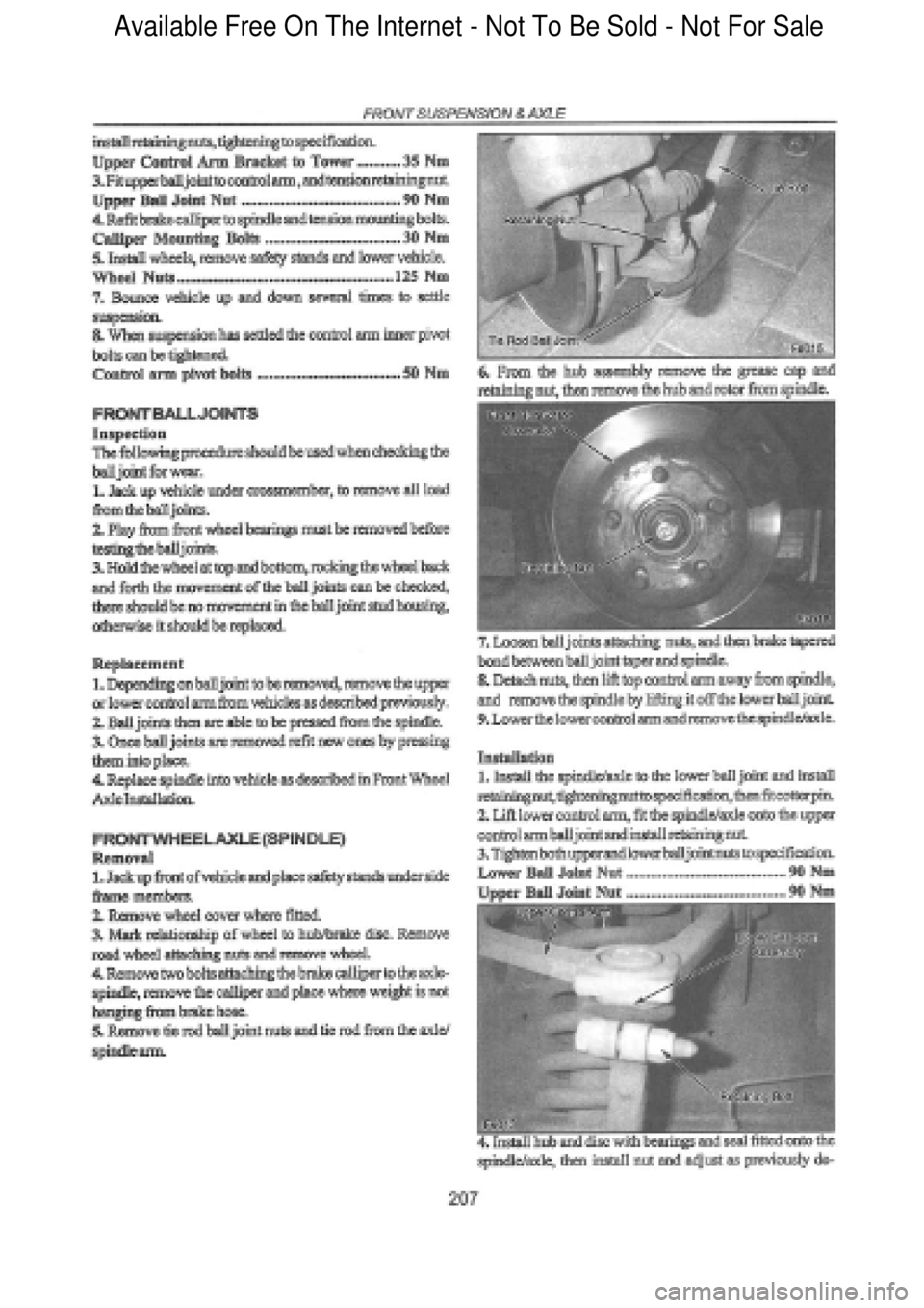 FORD FALCON 1998  Workshop Manual  Available Free On The Internet - Not To Be Sold - Not For Sale    