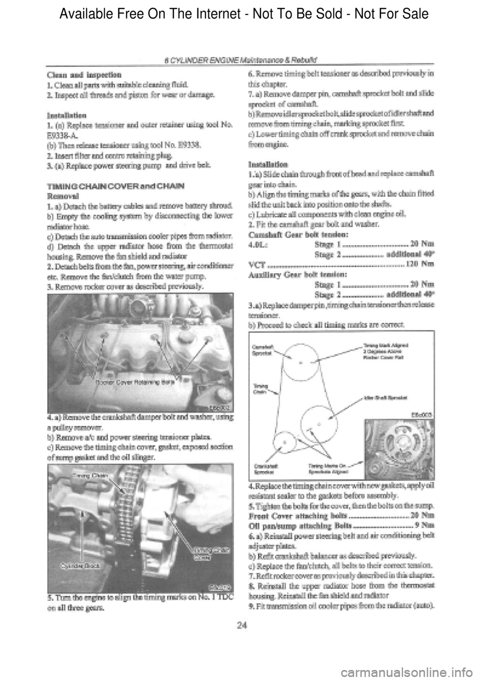 FORD FALCON 1998  Workshop Manual  Available Free On The Internet - Not To Be Sold - Not For Sale    