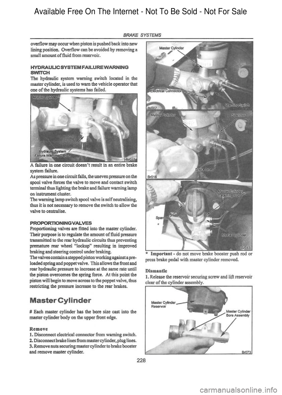 FORD FALCON 1998  Workshop Manual  Available Free On The Internet - Not To Be Sold - Not For Sale    