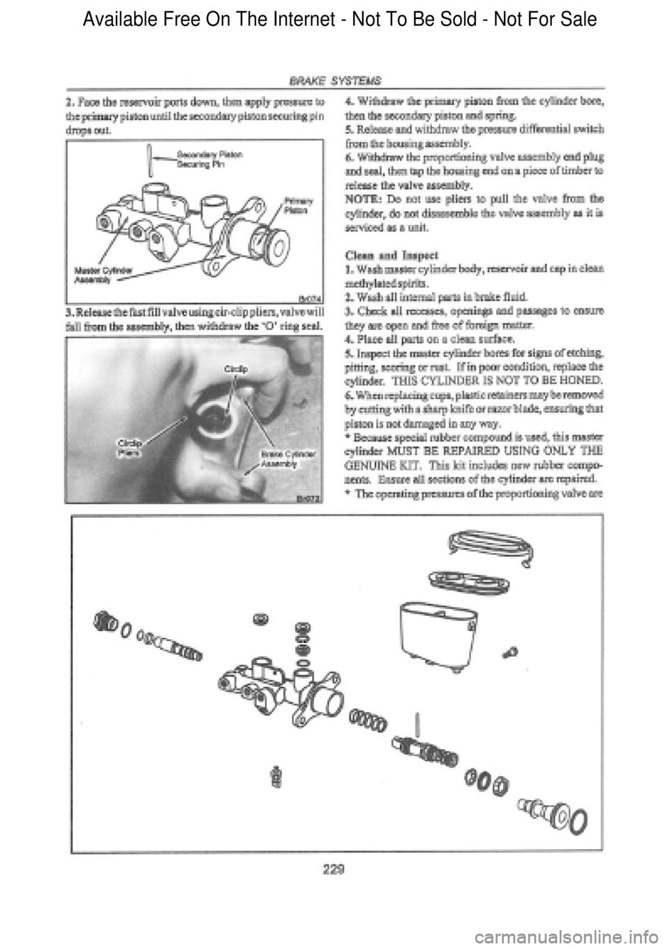 FORD FALCON 1998  Workshop Manual  Available Free On The Internet - Not To Be Sold - Not For Sale    