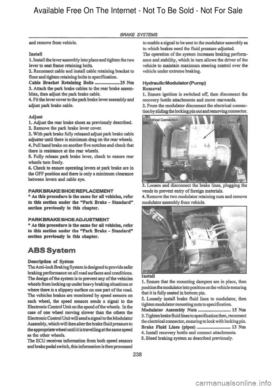 FORD FALCON 1998  Workshop Manual  Available Free On The Internet - Not To Be Sold - Not For Sale    