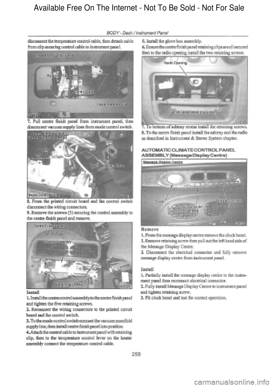 FORD FALCON 1998  Workshop Manual  Available Free On The Internet - Not To Be Sold - Not For Sale    