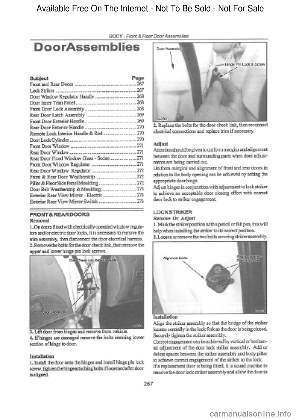 FORD FALCON 1998  Workshop Manual  Available Free On The Internet - Not To Be Sold - Not For Sale    