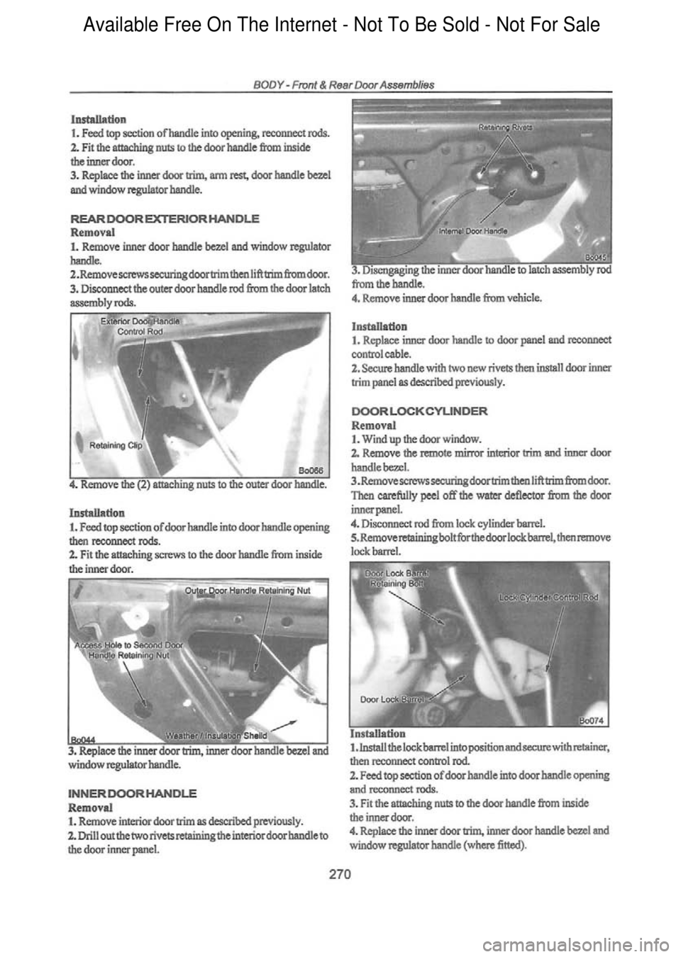 FORD FALCON 1998  Workshop Manual  Available Free On The Internet - Not To Be Sold - Not For Sale    