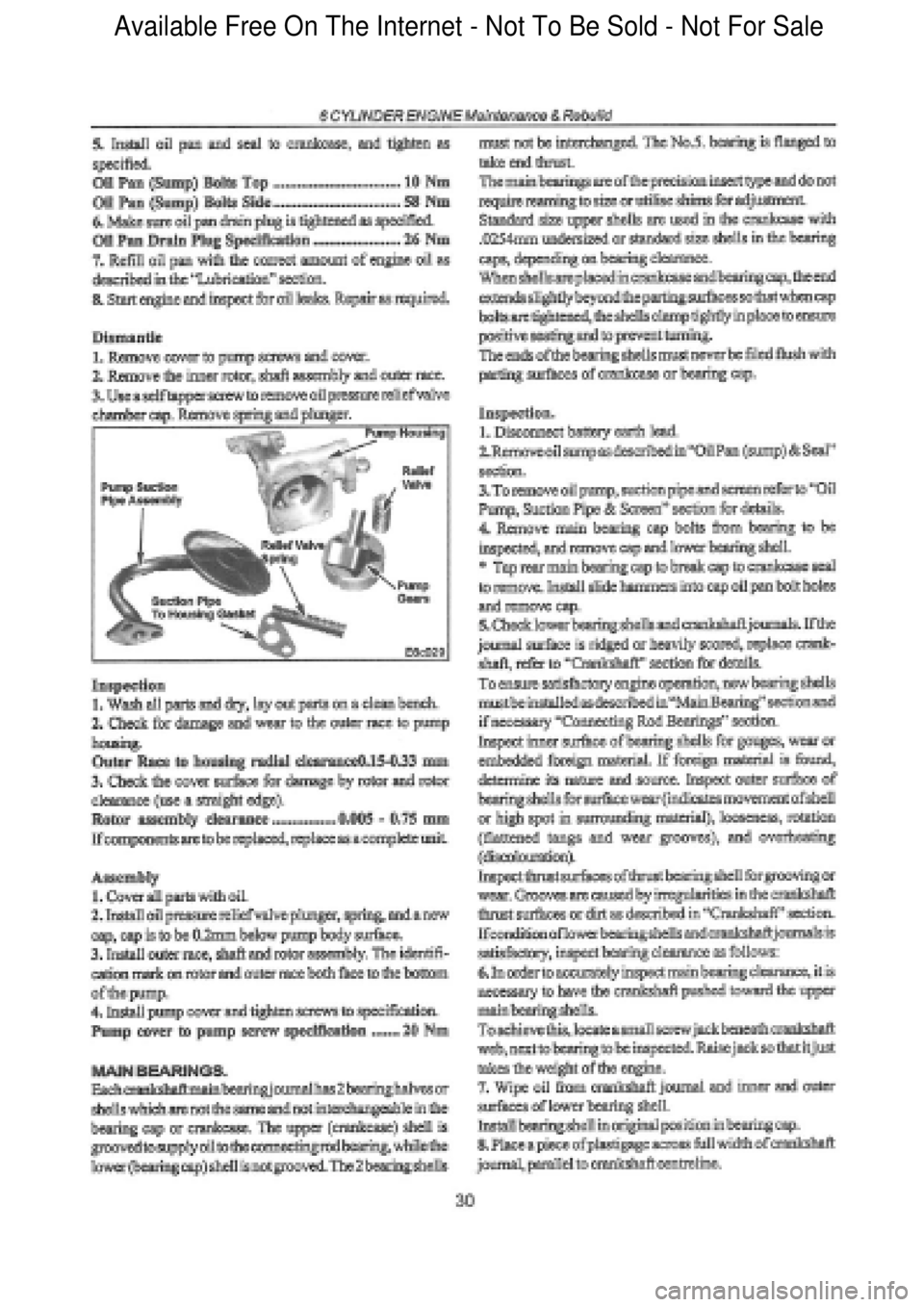 FORD FALCON 1998  Workshop Manual  Available Free On The Internet - Not To Be Sold - Not For Sale    
