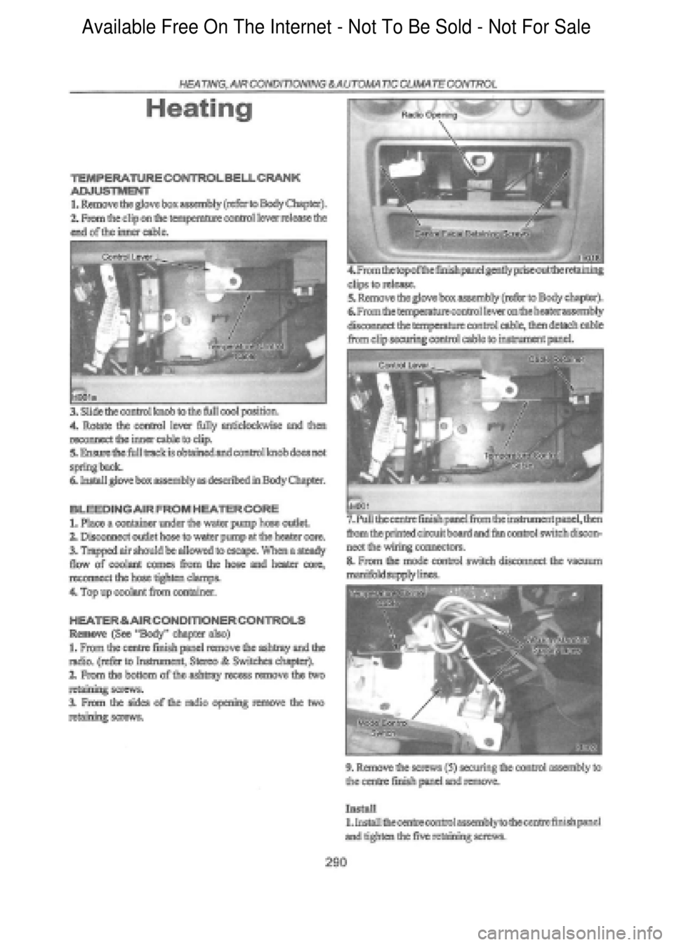 FORD FALCON 1998  Workshop Manual  Available Free On The Internet - Not To Be Sold - Not For Sale    