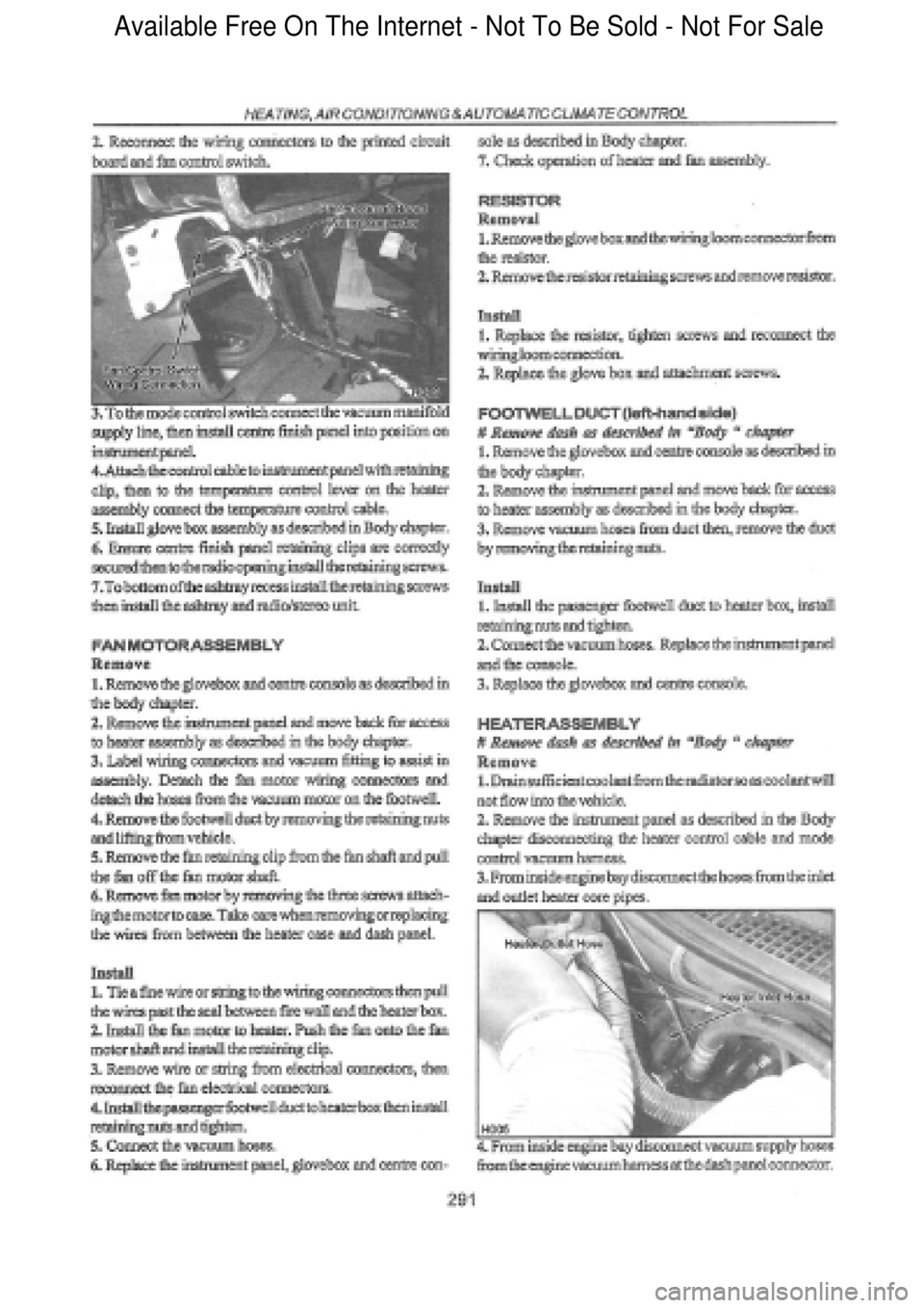 FORD FALCON 1998  Workshop Manual  Available Free On The Internet - Not To Be Sold - Not For Sale    