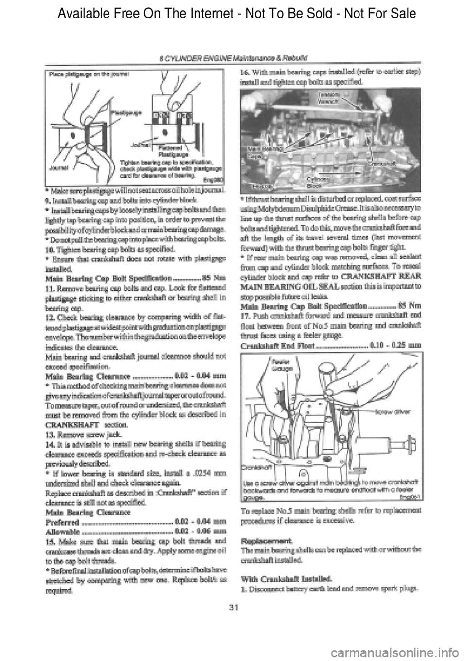 FORD FALCON 1998  Workshop Manual  Available Free On The Internet - Not To Be Sold - Not For Sale    