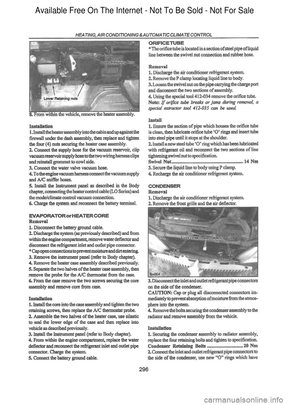 FORD FALCON 1998  Workshop Manual  Available Free On The Internet - Not To Be Sold - Not For Sale    