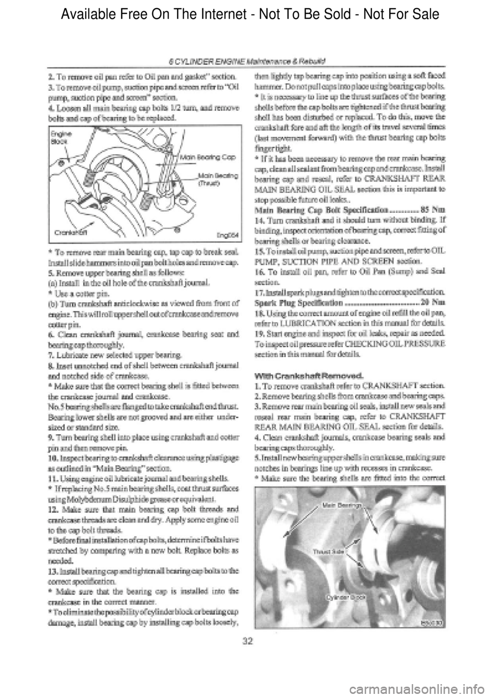 FORD FALCON 1998  Workshop Manual  Available Free On The Internet - Not To Be Sold - Not For Sale    