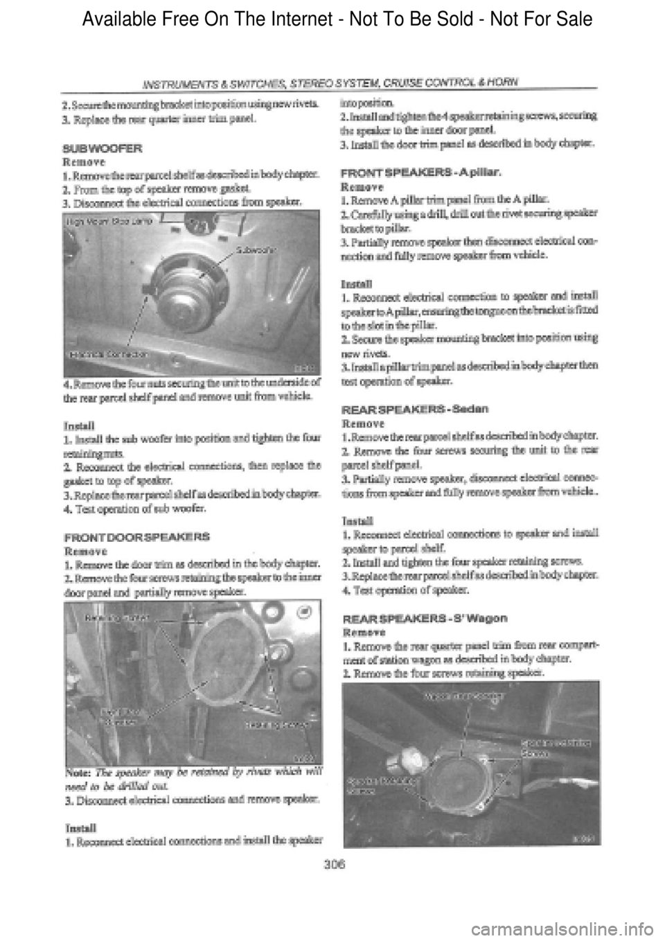 FORD FALCON 1998  Workshop Manual  Available Free On The Internet - Not To Be Sold - Not For Sale    