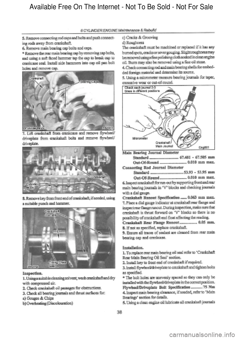 FORD FALCON 1998  Workshop Manual  Available Free On The Internet - Not To Be Sold - Not For Sale    