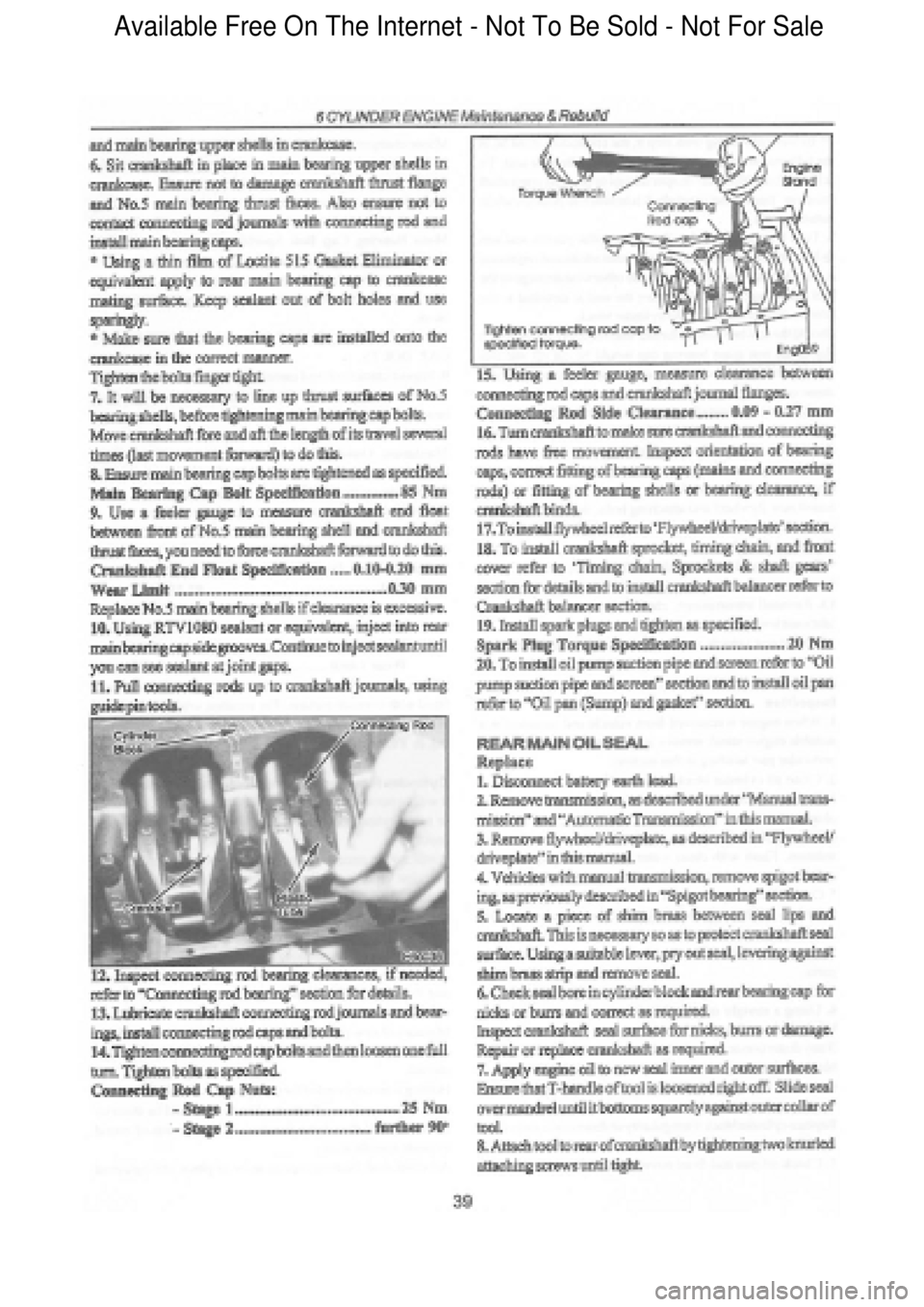 FORD FALCON 1998  Workshop Manual  Available Free On The Internet - Not To Be Sold - Not For Sale    