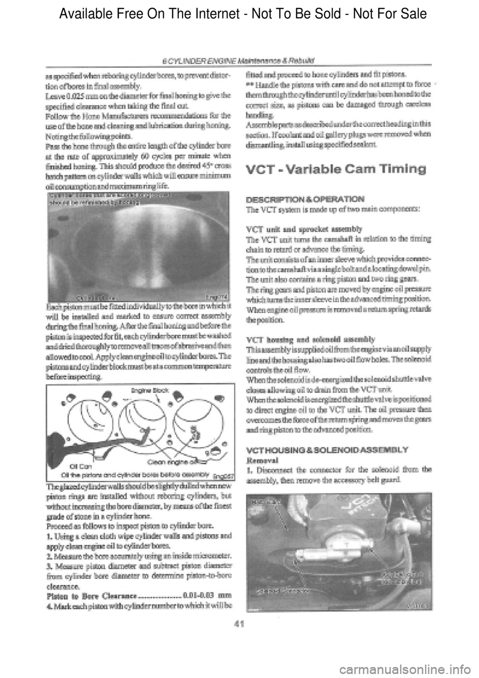 FORD FALCON 1998  Workshop Manual  Available Free On The Internet - Not To Be Sold - Not For Sale    