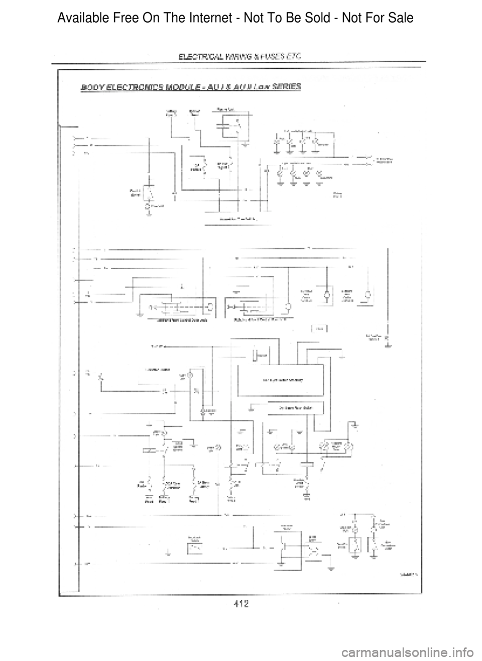 FORD FALCON 1998  Workshop Manual  Available Free On The Internet - Not To Be Sold - Not For Sale    