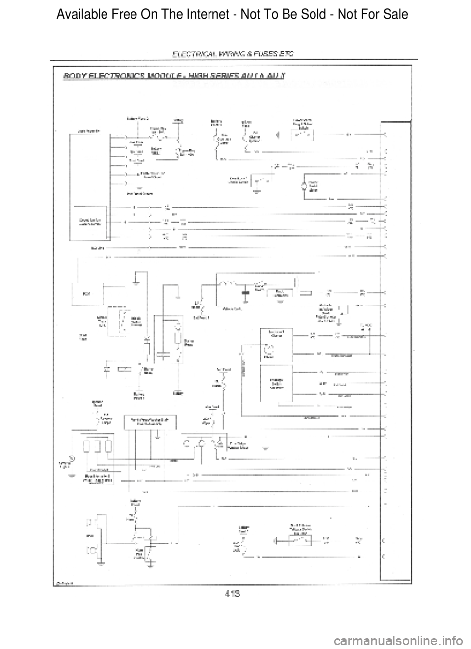 FORD FALCON 1998  Workshop Manual  Available Free On The Internet - Not To Be Sold - Not For Sale    