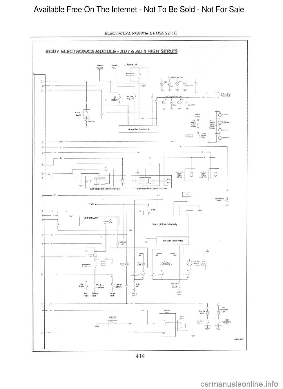 FORD FALCON 1998  Workshop Manual  Available Free On The Internet - Not To Be Sold - Not For Sale    