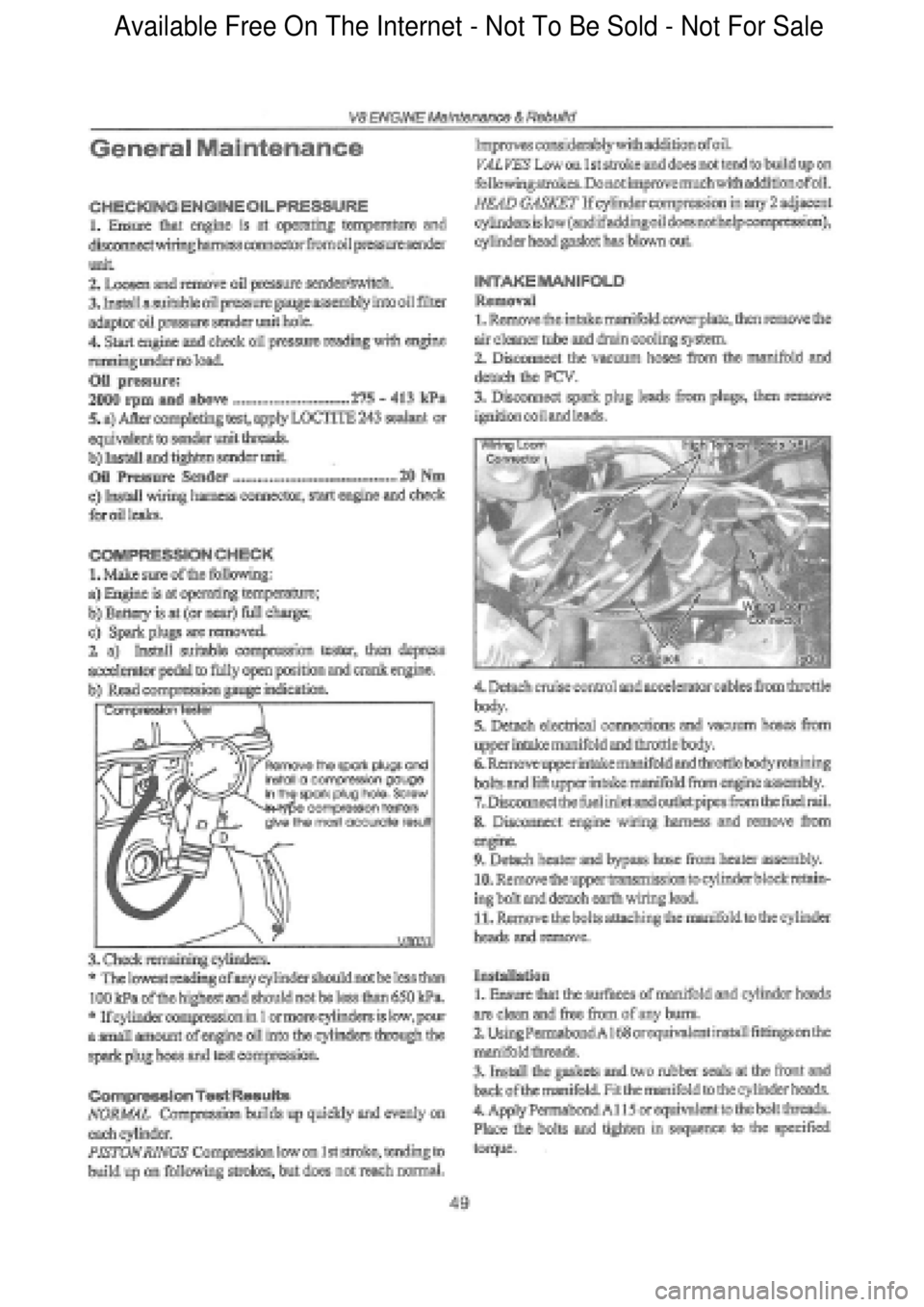 FORD FALCON 1998  Workshop Manual  Available Free On The Internet - Not To Be Sold - Not For Sale    