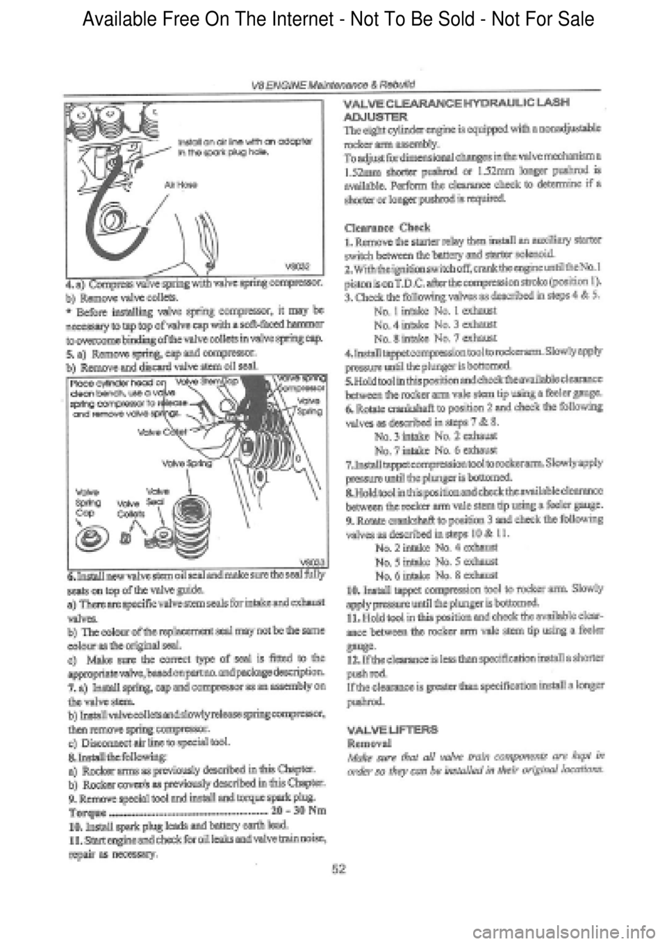 FORD FALCON 1998  Workshop Manual  Available Free On The Internet - Not To Be Sold - Not For Sale    
