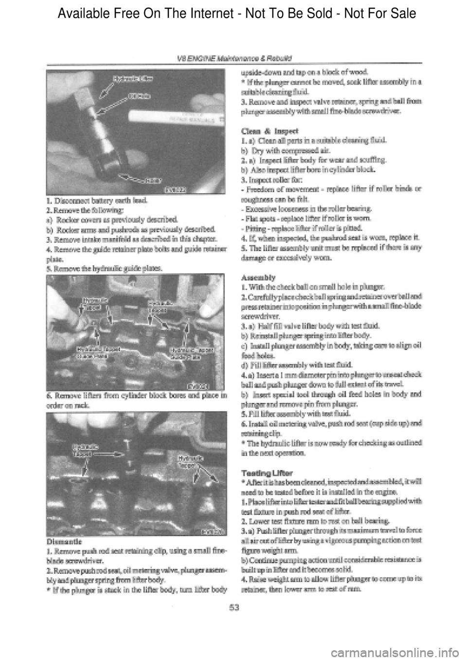 FORD FALCON 1998  Workshop Manual  Available Free On The Internet - Not To Be Sold - Not For Sale    