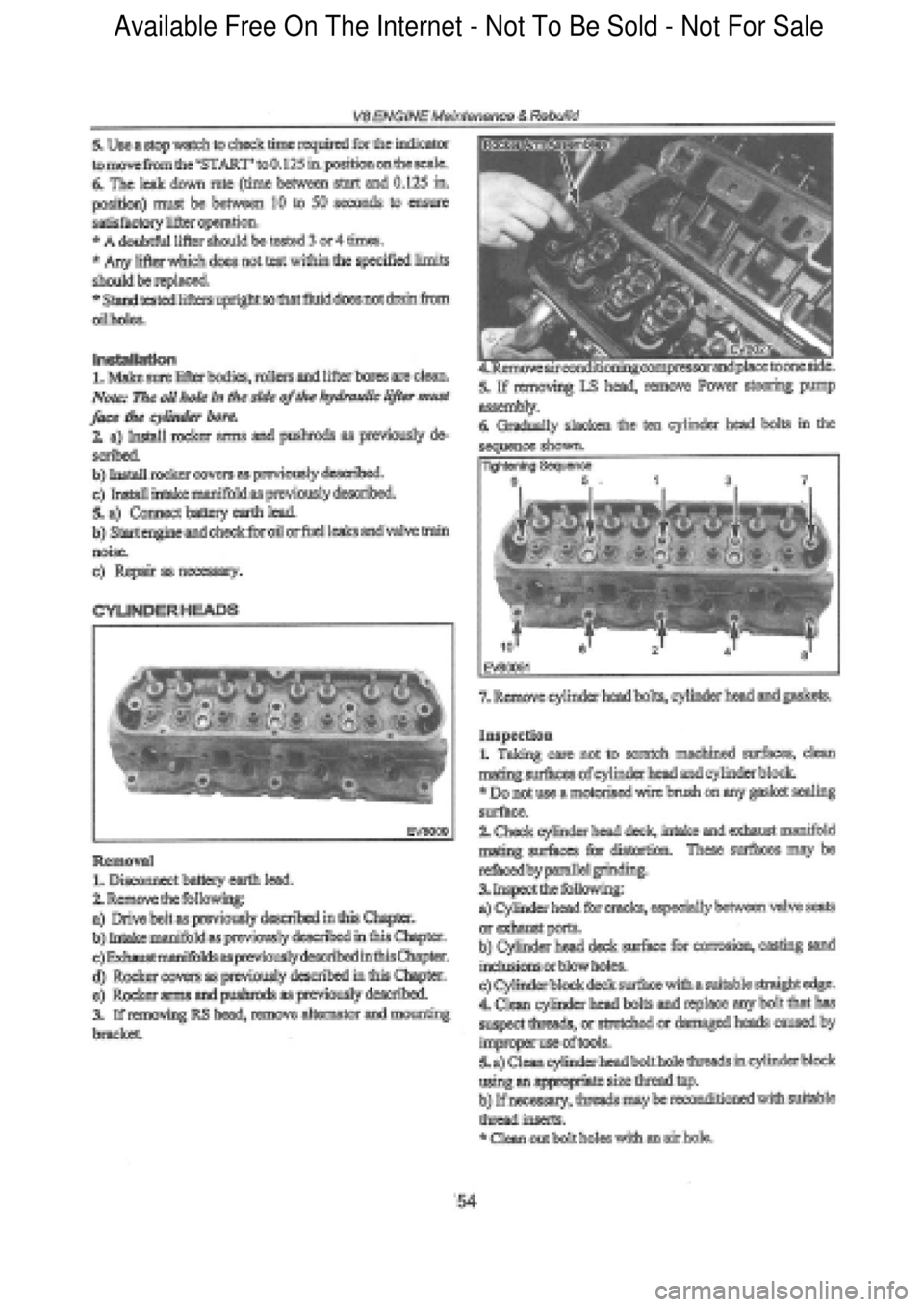 FORD FALCON 1998  Workshop Manual  Available Free On The Internet - Not To Be Sold - Not For Sale    