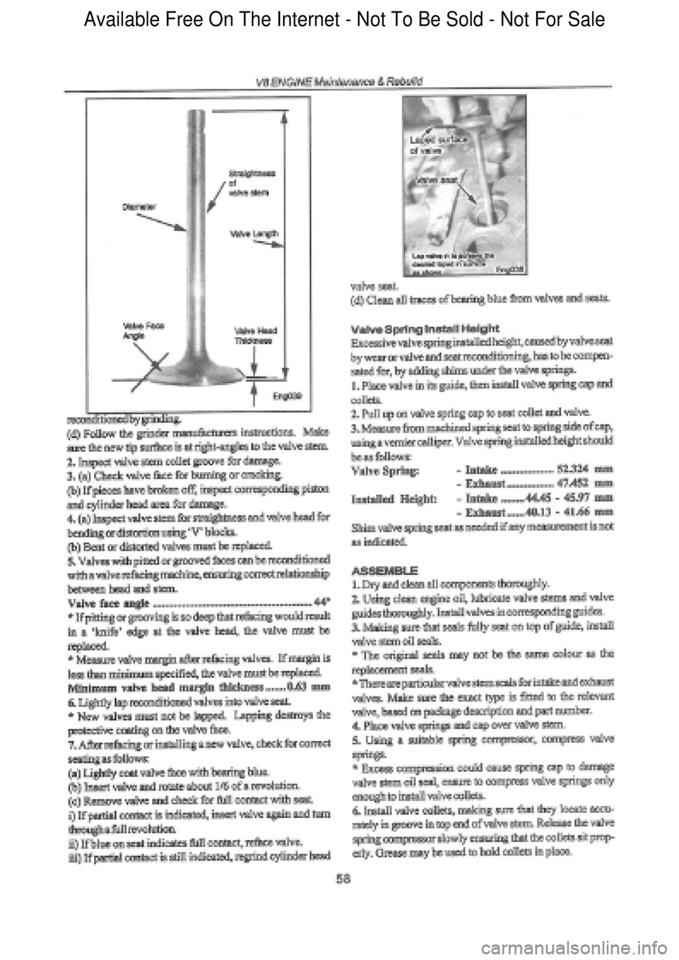 FORD FALCON 1998  Workshop Manual  Available Free On The Internet - Not To Be Sold - Not For Sale    