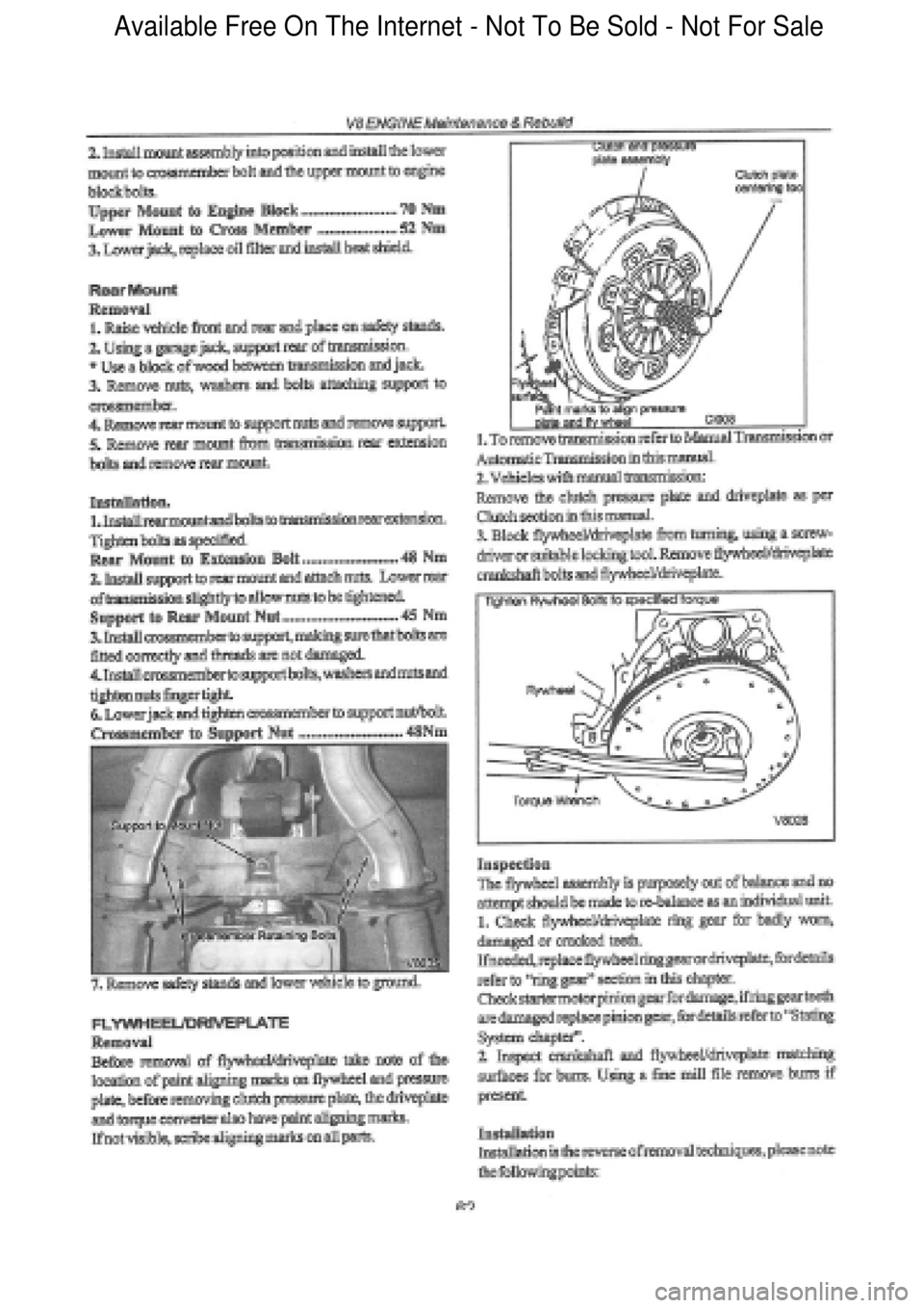 FORD FALCON 1998  Workshop Manual  Available Free On The Internet - Not To Be Sold - Not For Sale    