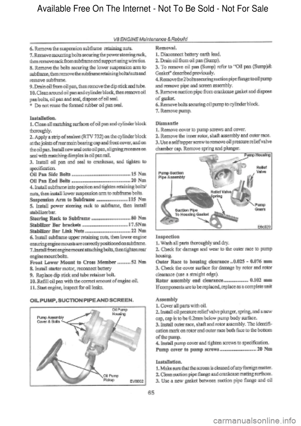FORD FALCON 1998  Workshop Manual  Available Free On The Internet - Not To Be Sold - Not For Sale    