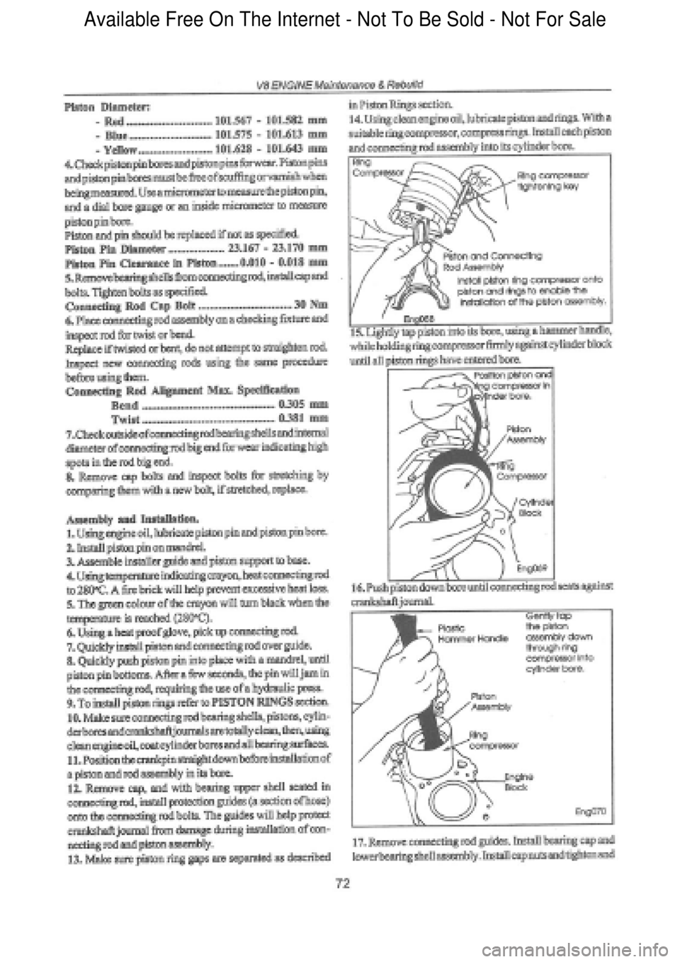FORD FALCON 1998  Workshop Manual  Available Free On The Internet - Not To Be Sold - Not For Sale    