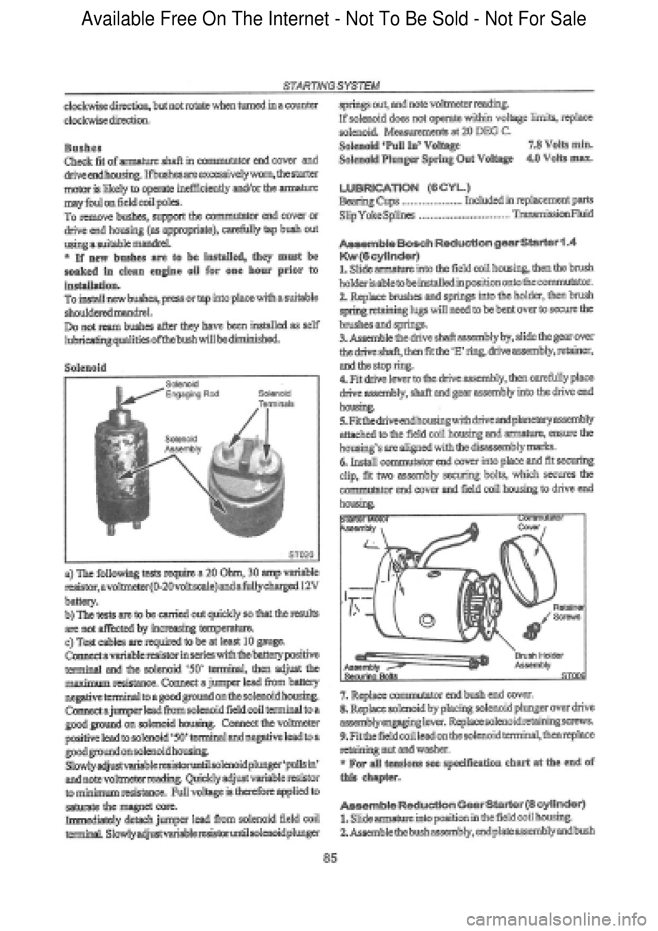 FORD FALCON 1998  Workshop Manual  Available Free On The Internet - Not To Be Sold - Not For Sale    