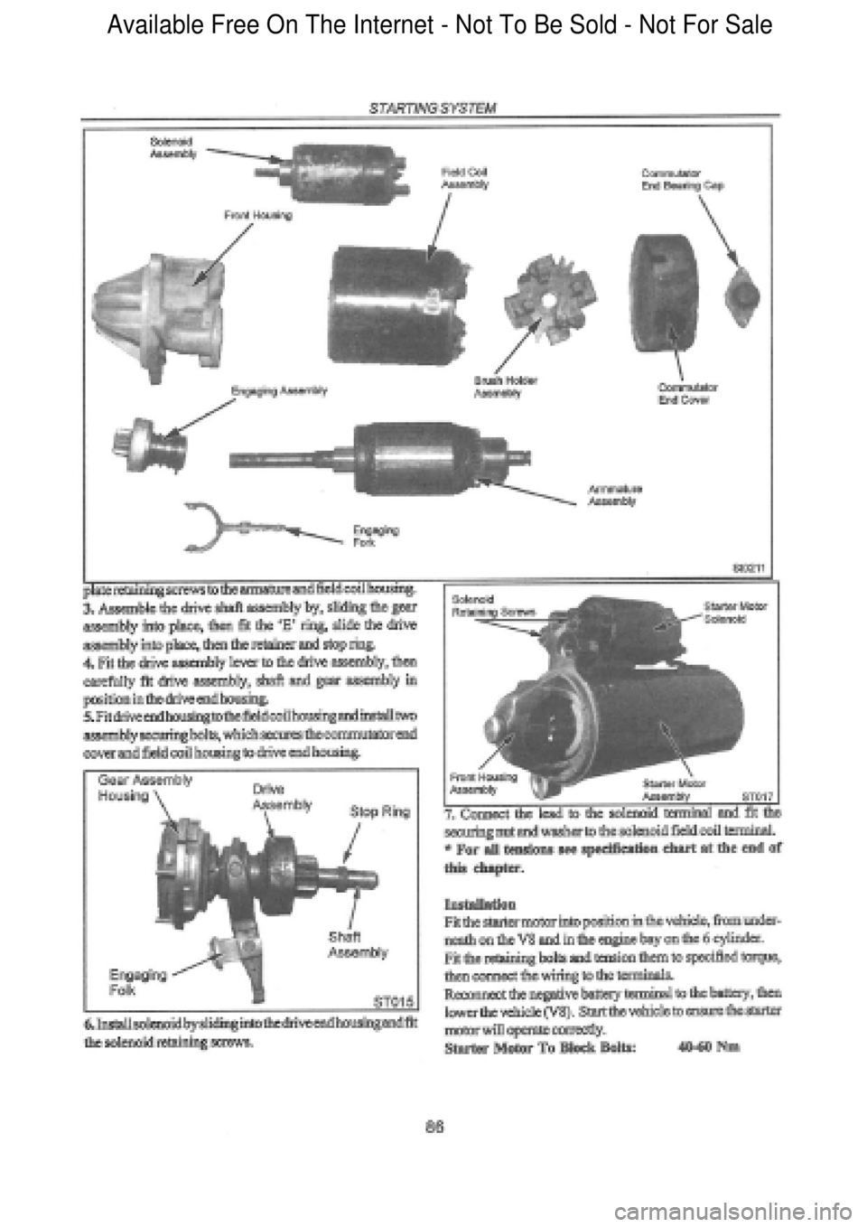 FORD FALCON 1998  Workshop Manual  Available Free On The Internet - Not To Be Sold - Not For Sale    