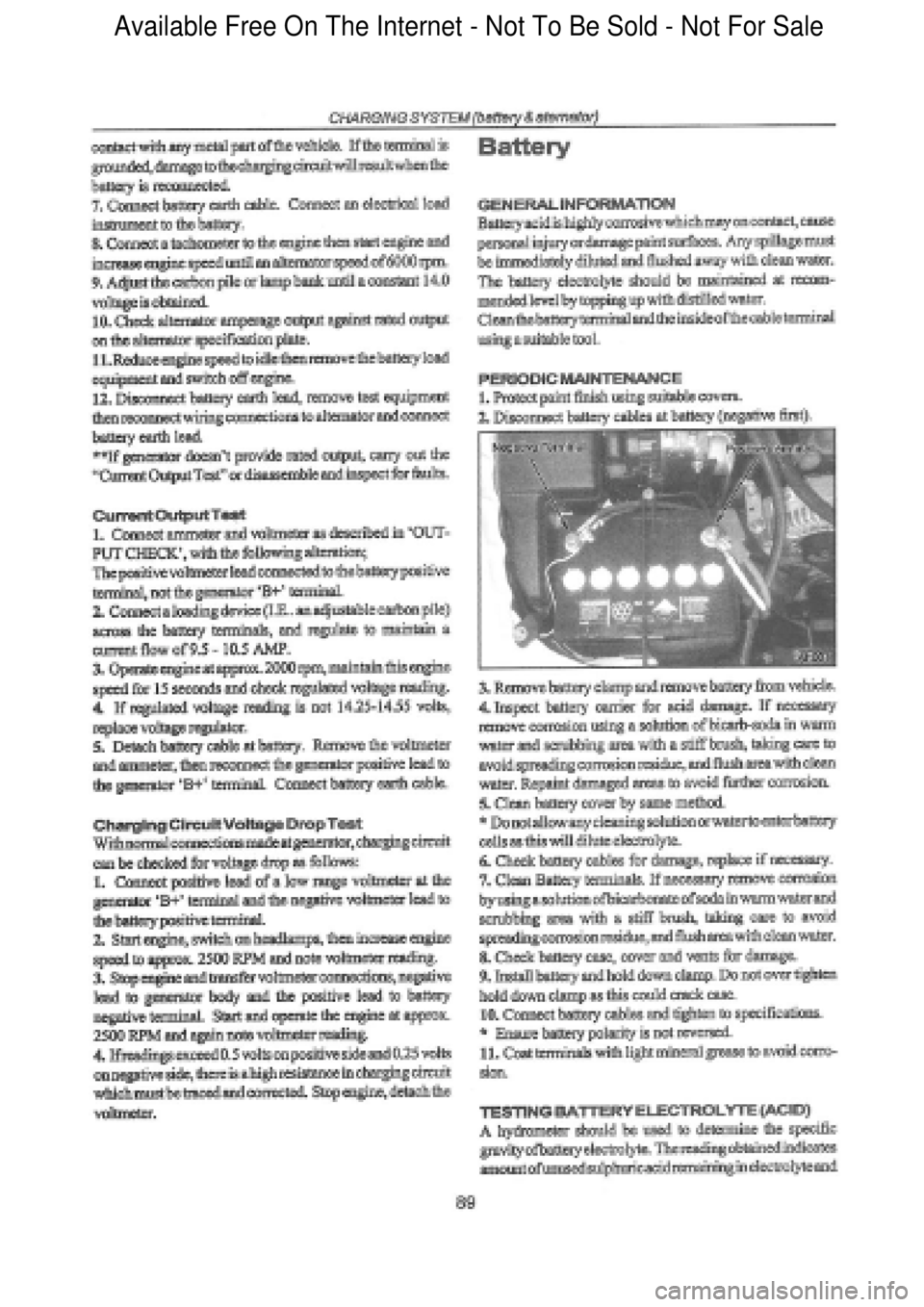 FORD FALCON 1998  Workshop Manual  Available Free On The Internet - Not To Be Sold - Not For Sale    