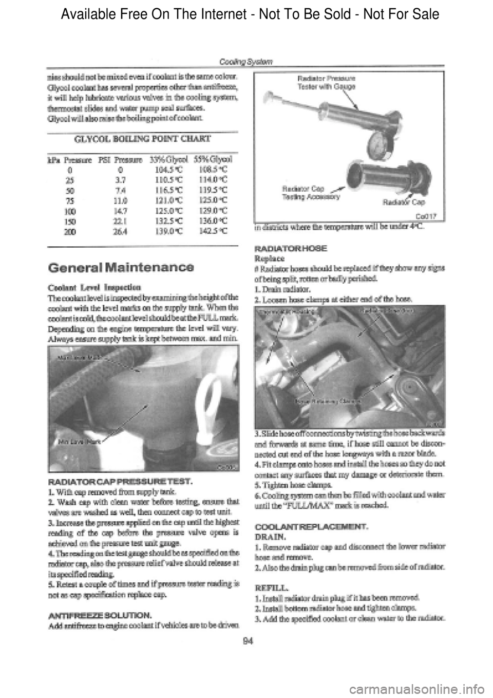 FORD FALCON 1998  Workshop Manual  Available Free On The Internet - Not To Be Sold - Not For Sale    