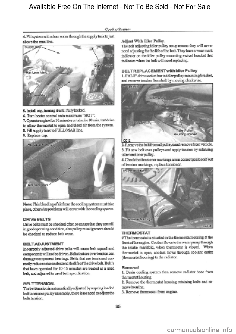FORD FALCON 1998  Workshop Manual  Available Free On The Internet - Not To Be Sold - Not For Sale    