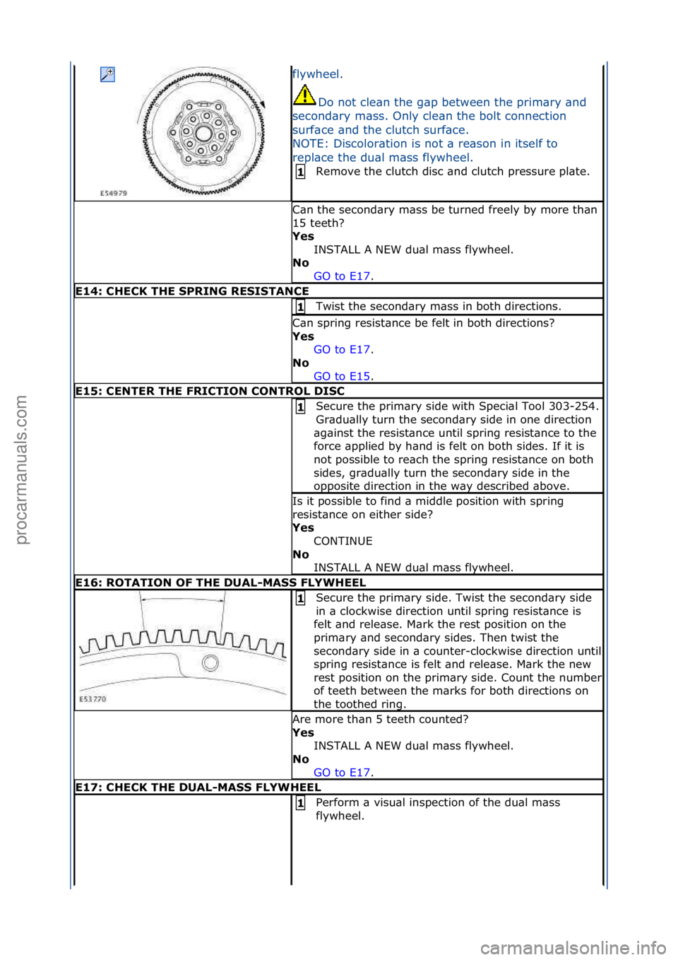 FORD GALAXY 2006  Service Repair Manual flywheel.\fDo\fnot\fcle\bn\fthe\fg\bp\fbetween\fthe\fprim\bry\f\bnd\f
second\bry\fm\bss.\fOnly\fcle\bn\fthe\fbolt\fconnection\f
surf\bce\f\bnd\fthe\fclutch\fsurf\bce.\f
NOTE:\fDiscolor\btion\fis\fnot\
