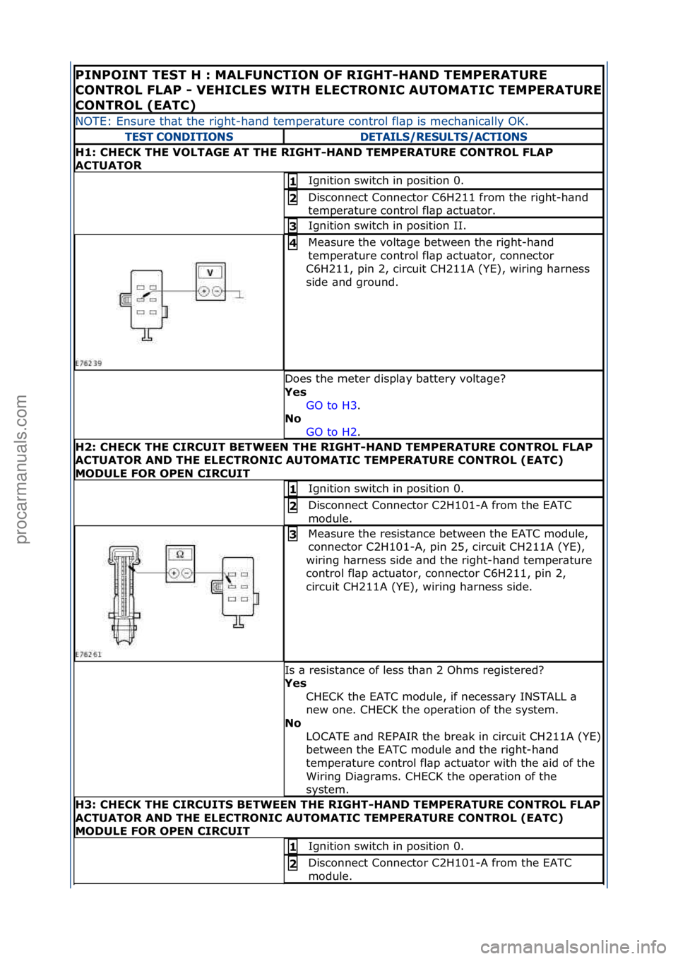 FORD GALAXY 2006 Service Repair Manual PINPOINT\bTE\fT\bH\b:\bMALFUNCTION\bOF\bRIGHT-HAND\bTEMPERATURE\b
CONTROL\bFLAP\b-
\bVEHICLE\f\bWITH\bELECTRONIC\bAUTOMATIC\bTEMPERATURE\b
CONTROL\b(EATC)\b
NOTE:\fEnsure\fth\bt\fthe\fright-h\bnd\ftem FORD GALAXY 2006 Service Repair Manual PINPOINT\bTE\fT\bH\b:\bMALFUNCTION\bOF\bRIGHT-HAND\bTEMPERATURE\b
CONTROL\bFLAP\b-
\bVEHICLE\f\bWITH\bELECTRONIC\bAUTOMATIC\bTEMPERATURE\b
CONTROL\b(EATC)\b
NOTE:\fEnsure\fth\bt\fthe\fright-h\bnd\ftem