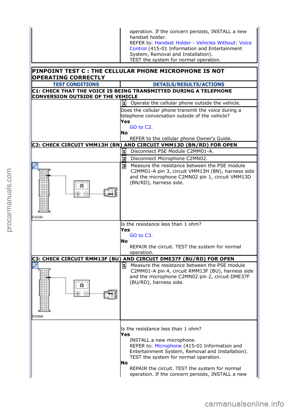 FORD GALAXY 2006  Service Repair Manual oper\btion.\fIf\fthe\fconcern\fpersists,\fINSTALL\f\b\fnew\f
h\bndset\fholder.\f\f
REFER\fto:\fH\bndset\fHolder\f-\fVehicles\fWithout:\fVoice\f
Con

trol \f(415-01\fInform\btion\f\bnd\fEntert\binment\