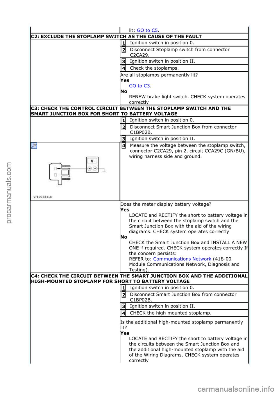 FORD GALAXY 2006 Service Repair Manual lit:\fGO\fto\fC5 .\f\f
C2:\bEXCLUDE\bTHE\bSTOPLAMP\bSWITCH\bAS\bTHE\bCAUSE\bOF\bTHE\bFAULT
Ignition\fswitch\fin\fposition\f0.\f1\b
Disconnect\fStopl\bmp\fswitch\ffrom\fconnector\f
C2CA29.\f2\b
Ignitio FORD GALAXY 2006 Service Repair Manual lit:\fGO\fto\fC5 .\f\f
C2:\bEXCLUDE\bTHE\bSTOPLAMP\bSWITCH\bAS\bTHE\bCAUSE\bOF\bTHE\bFAULT
Ignition\fswitch\fin\fposition\f0.\f1\b
Disconnect\fStopl\bmp\fswitch\ffrom\fconnector\f
C2CA29.\f2\b
Ignitio