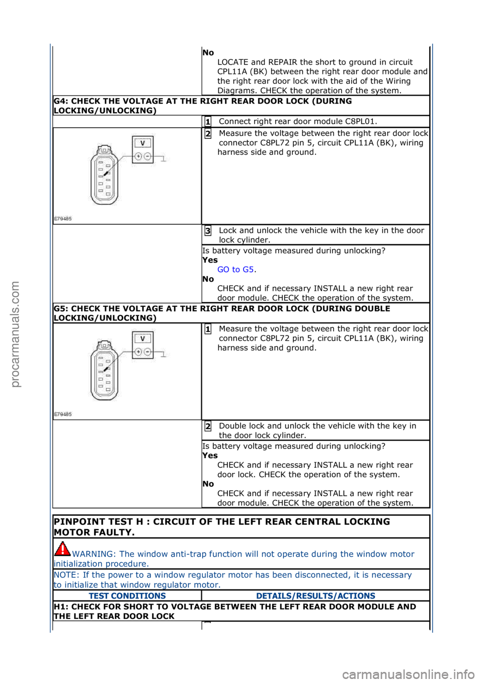 FORD GALAXY 2006  Service Repair Manual No LOCATE\f\bnd\fREPAIR\fthe\fshort\fto\fground\fin\fcircuit\f
CPL11A\f(BK)\fbetween\fthe\fright\fre\br\fdoor\fmodule\f\bnd\f
the\fright\fre\br\fdoor\flock\fwith\fthe\f\bid\fof\fthe\fWiring\f
Di\bgr\b