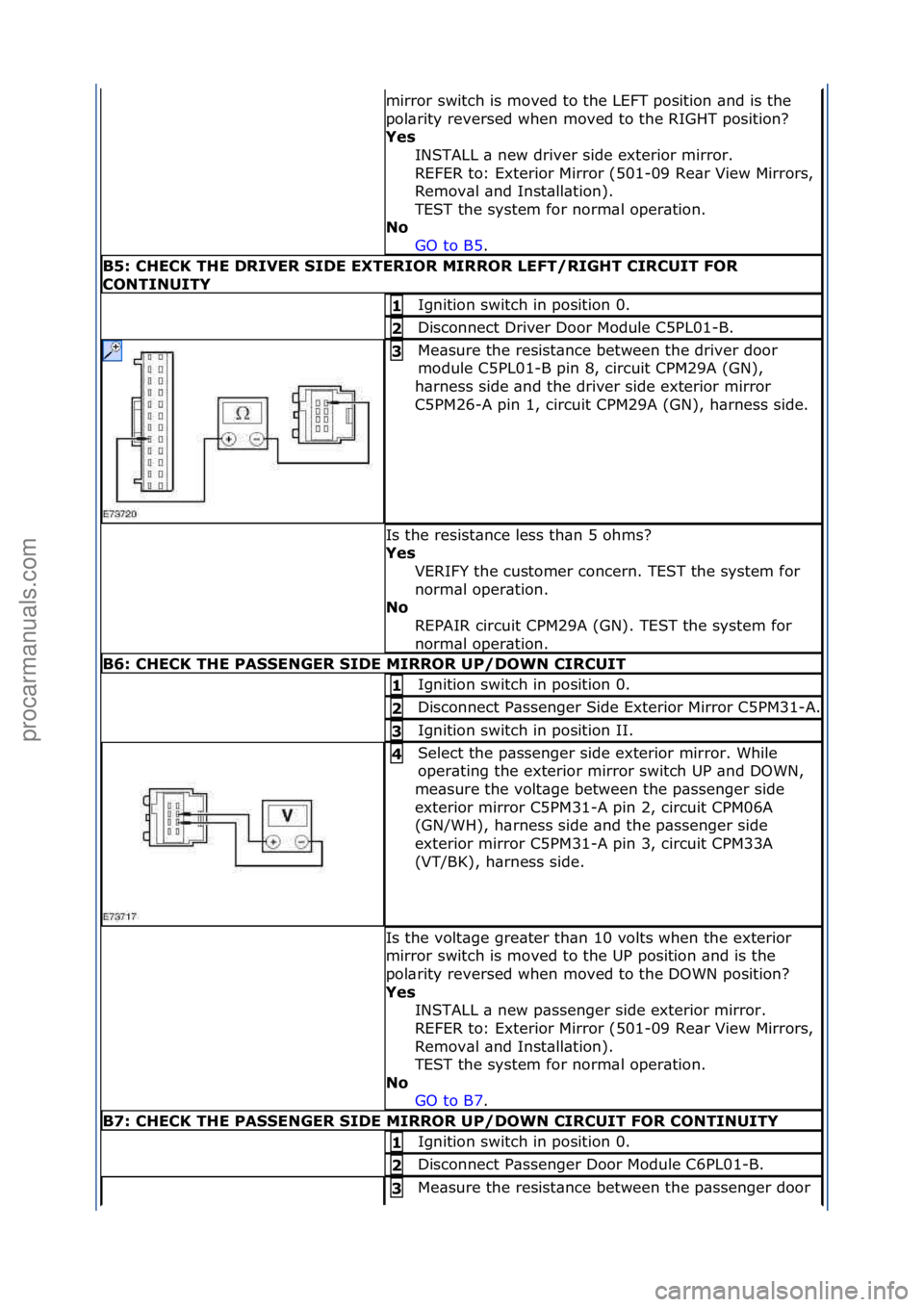 FORD GALAXY 2006 Service Repair Manual mirror\fswitch\fis\fmoved\fto\fthe\fLEFT\fposition\f\bnd\fis\fthe\f
pol\brity\freversed\fwhen\fmoved\fto\fthe\fRIGHT\fposition?\f
Yes INSTALL\f\b\fnew\fdriver\fside\fexterior\fmirror.\f\f
REFER\fto:\f FORD GALAXY 2006 Service Repair Manual mirror\fswitch\fis\fmoved\fto\fthe\fLEFT\fposition\f\bnd\fis\fthe\f
pol\brity\freversed\fwhen\fmoved\fto\fthe\fRIGHT\fposition?\f
Yes INSTALL\f\b\fnew\fdriver\fside\fexterior\fmirror.\f\f
REFER\fto:\f
