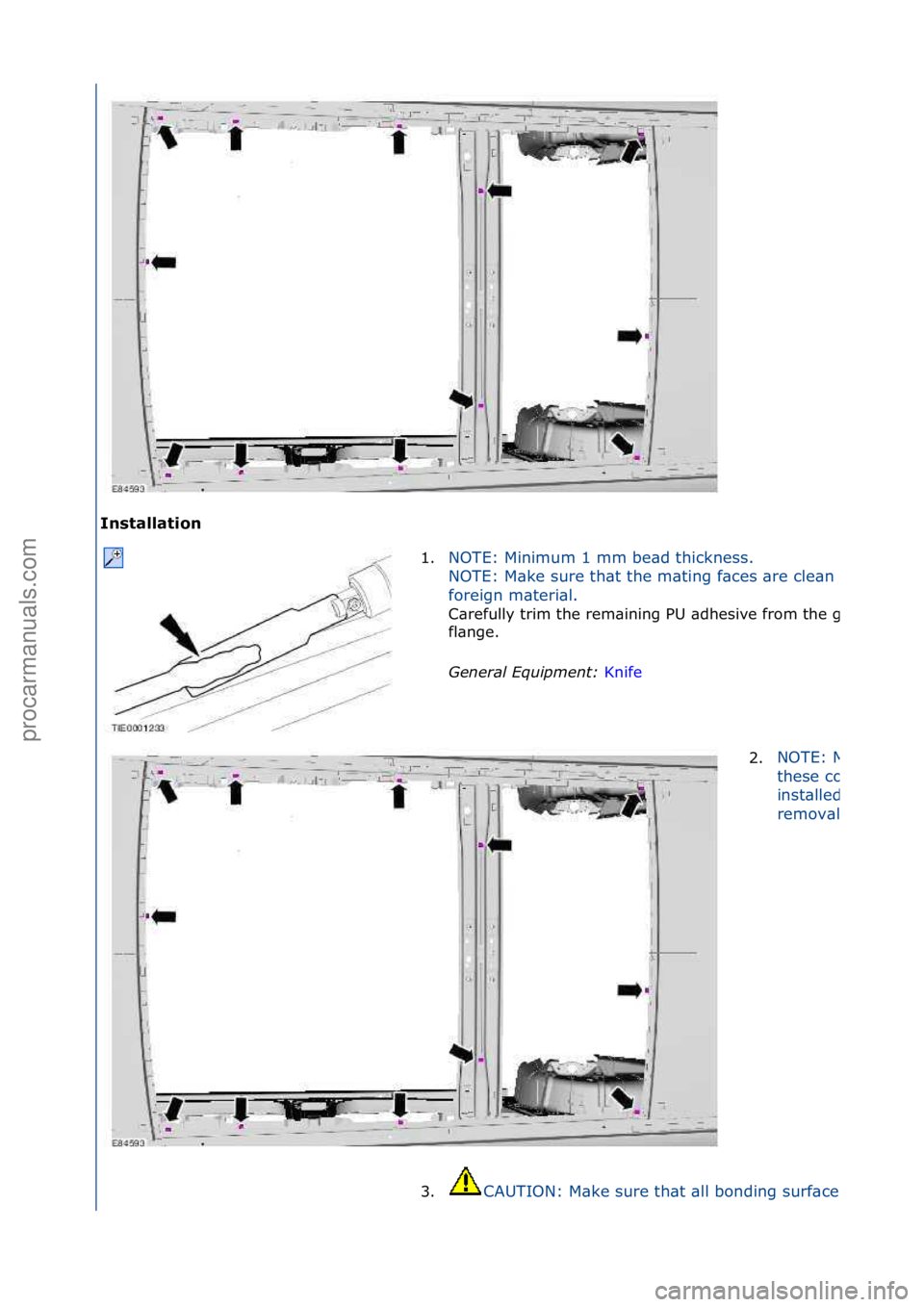 FORD GALAXY 2006  Service Repair Manual Installation 1.NOTE:\fMinimum\f1\fmm\fbe\bd\fthickness.\f
NOTE:\fM\bke\fsure\fth\bt\fthe\fm\bting\ff\bces\f\bre\fcle\bn\f\bnd\ffree\fof\f
foreign\fm\bteri\bl.\f
C\brefully\ftrim\fthe\frem\bining\fPU\f
