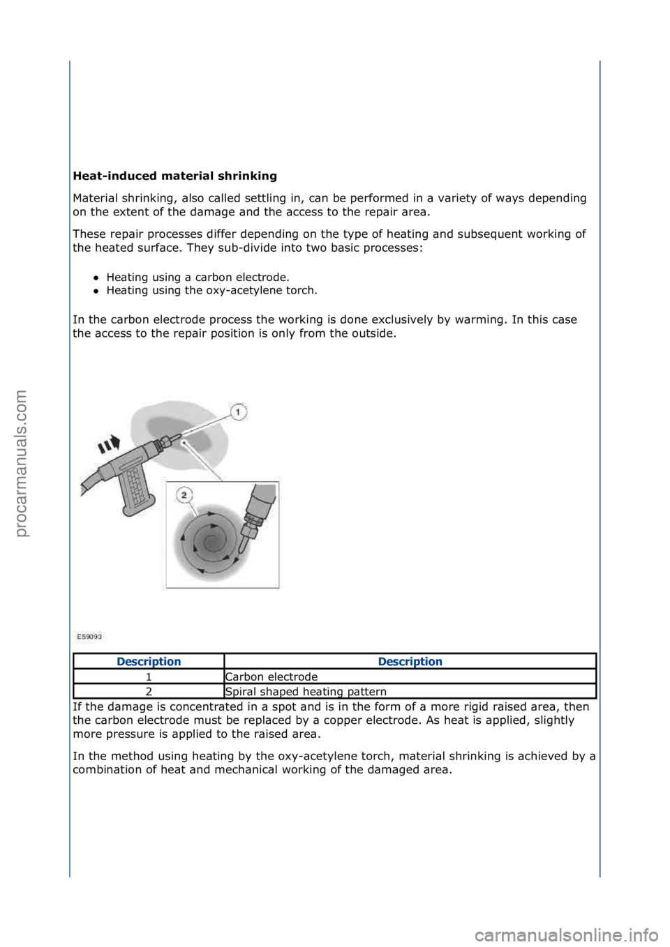 FORD GALAXY 2006  Service Repair Manual Heat-induced material \fhrinking 
M\bteri\bl\fshrinking,\f\blso\fc\blled\fsettling\fin,\fc\bn\fbe\fperformed\fin\f\b\fv\briety\fof\fw\bys\fdepending\f
on\fthe\fextent\fof\fthe\fd\bm\bge\f\bnd\fthe\f\b