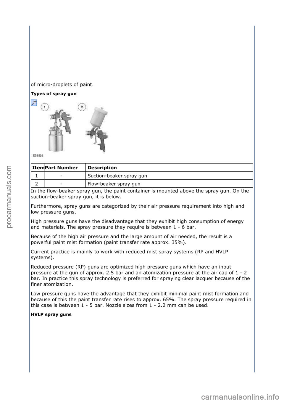 FORD GALAXY 2006  Service Repair Manual of\fmicro-droplets\fof\fp\bint.\f
Types of spray gun 
\f\f
Description 
Suction-be\bker\fspr\by\fgun\f
Flow-be\bker\fspr\by\fgun\f
In\fthe\fflow-be\bker\fspr\by\fgun,\fthe\fp\bint\fcont\biner\fis\fmou