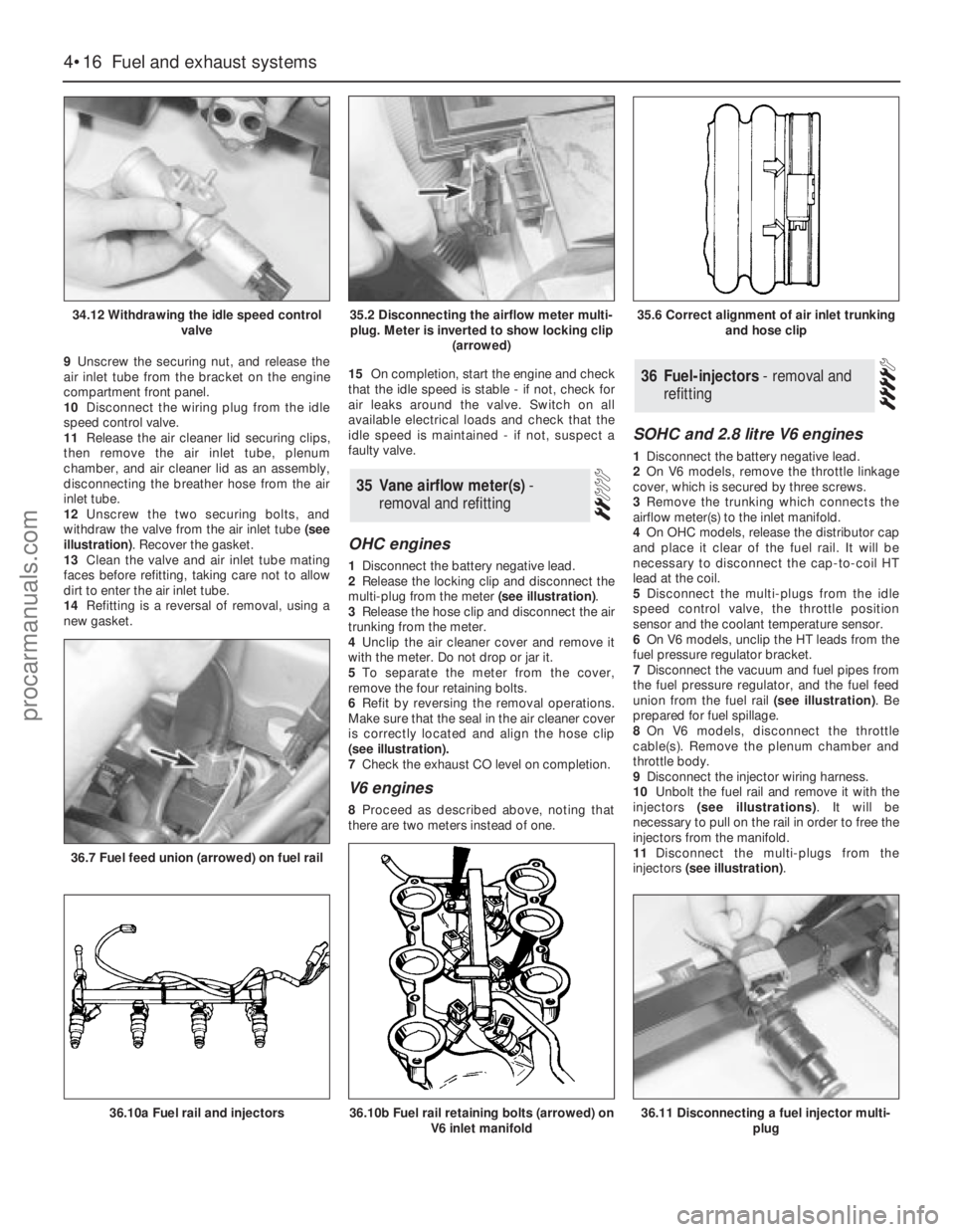 FORD GRANADA 1985 Service Repair Manual 9Unscrew the securing nut, and release the
air inlet tube from the bracket on the engine
compartment front panel.
10Disconnect the wiring plug from the idle
speed control valve.
11Release the air clea FORD GRANADA 1985 Service Repair Manual 9Unscrew the securing nut, and release the
air inlet tube from the bracket on the engine
compartment front panel.
10Disconnect the wiring plug from the idle
speed control valve.
11Release the air clea