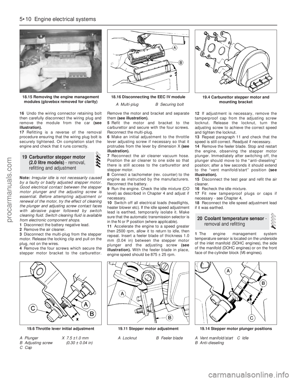 FORD GRANADA 1985 Service Repair Manual 16Undo the wiring connector retaining bolt
then carefully disconnect the wiring plug and
remove the module from the car (see
illustration).
17Refitting is a reverse of the removal
procedure ensuring t FORD GRANADA 1985 Service Repair Manual 16Undo the wiring connector retaining bolt
then carefully disconnect the wiring plug and
remove the module from the car (see
illustration).
17Refitting is a reverse of the removal
procedure ensuring t