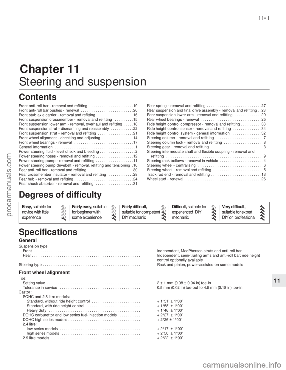 FORD GRANADA 1985 Service Repair Manual Chapter 11
Steering and suspension
Front anti-roll bar - removal and refitting . . . . . . . . . . . . . . . . . . . . .19
Front anti-roll bar bushes - renewal . . . . . . . . . . . . . . . . . . . FORD GRANADA 1985 Service Repair Manual Chapter 11
Steering and suspension
Front anti-roll bar - removal and refitting . . . . . . . . . . . . . . . . . . . . .19
Front anti-roll bar bushes - renewal . . . . . . . . . . . . . . . . . . .